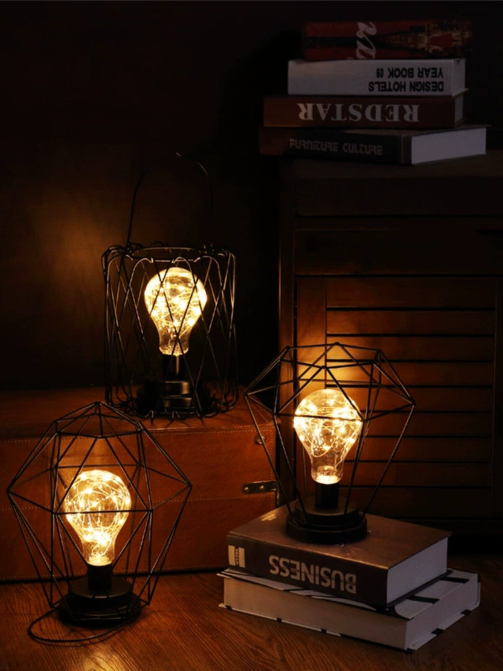 Nordic wrought iron night light creative wine bottle decoration table lamp restaurant bar battery bedside romantic decoration atmosphere lamp