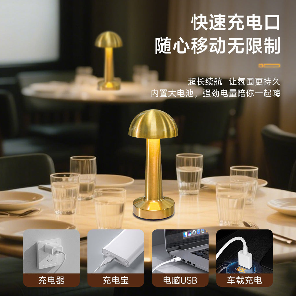 Retro bar table lamp rechargeable outdoor table lamp desktop atmosphere lamp night light dining table atmosphere lamp clear bar table lamp