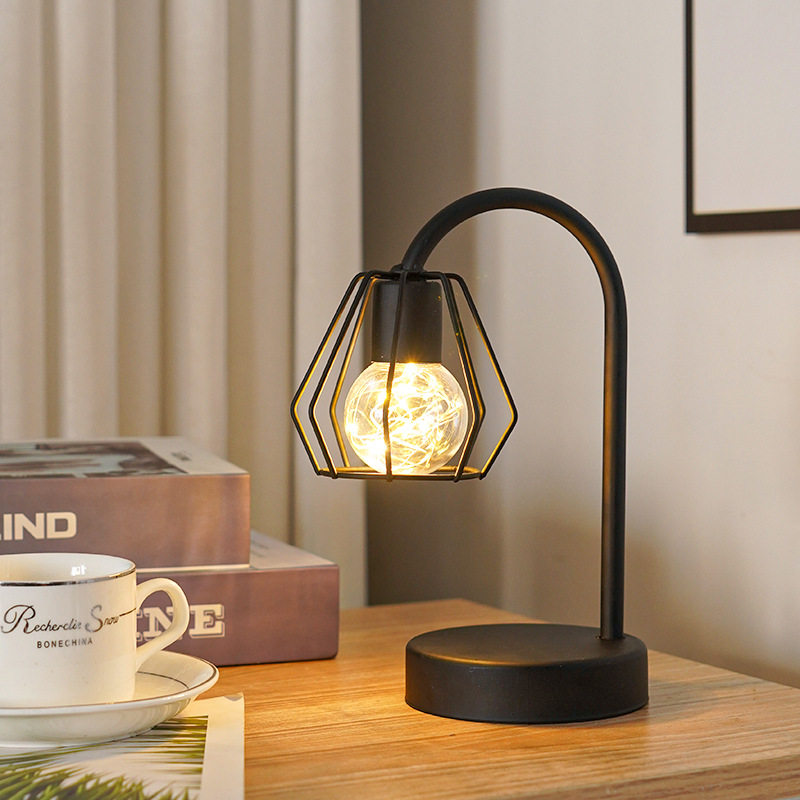Nordic wrought iron night light creative wine bottle decoration table lamp restaurant bar battery bedside romantic decoration atmosphere lamp