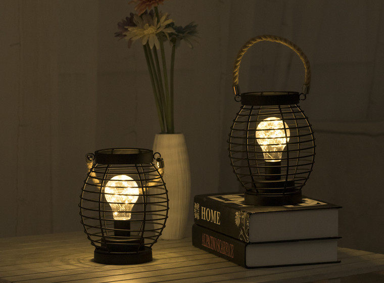 Nordic wrought iron night light creative wine bottle decoration table lamp restaurant bar battery bedside romantic decoration atmosphere lamp