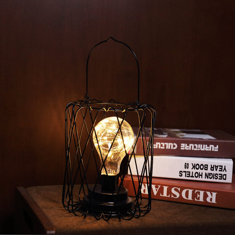 Nordic wrought iron night light creative wine bottle decoration table lamp restaurant bar battery bedside romantic decoration atmosphere lamp