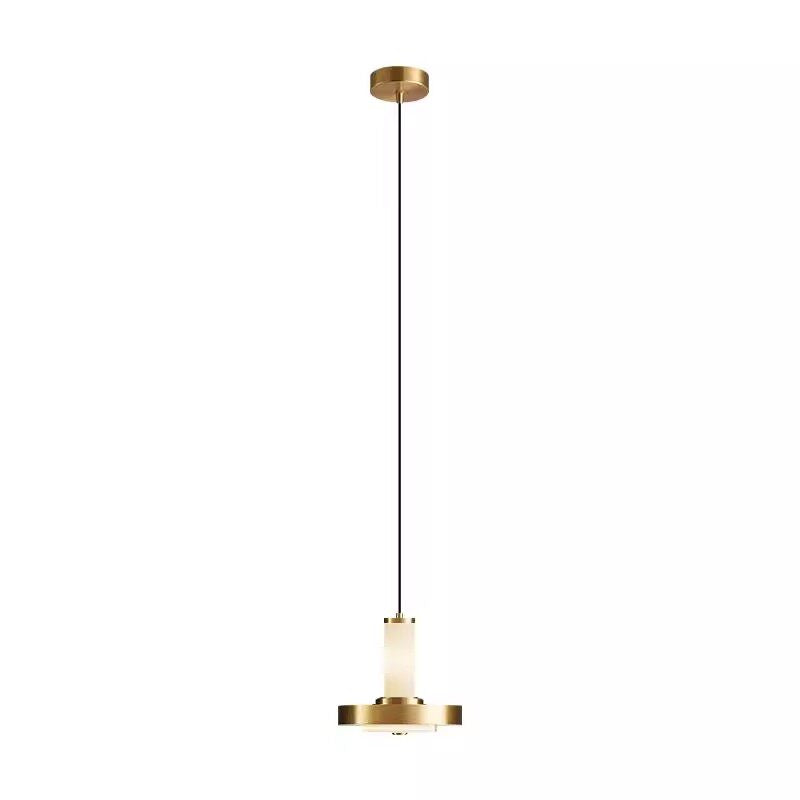 The bedside chandelier in the bedroom is simple and modern, light luxury, high-end atmosphere, background wall, long-line bedside lamp, small chandelier lamp
