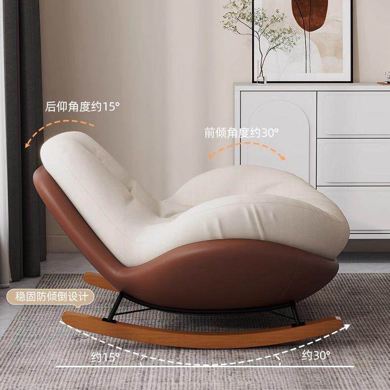Penguin rocking chair, lazy sofa, adult reclining chair, adult living room, snail balcony, home, indoor relaxation, bedroom rocking